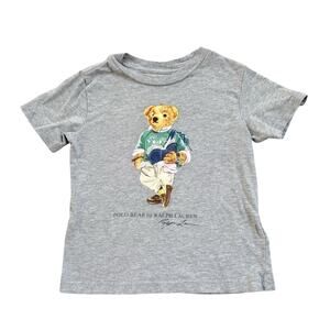 Ralph Lauren Grey Polo Bear Cotton Jersey T Shirt 3T